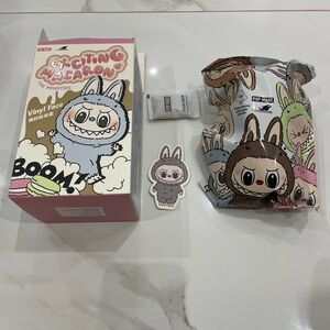 Pop Mart The Monsters Exciting Macaron Labubu Plush Pendant - Sesame Bean
